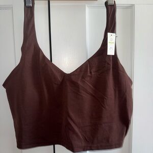 Brown Sports Bra Top